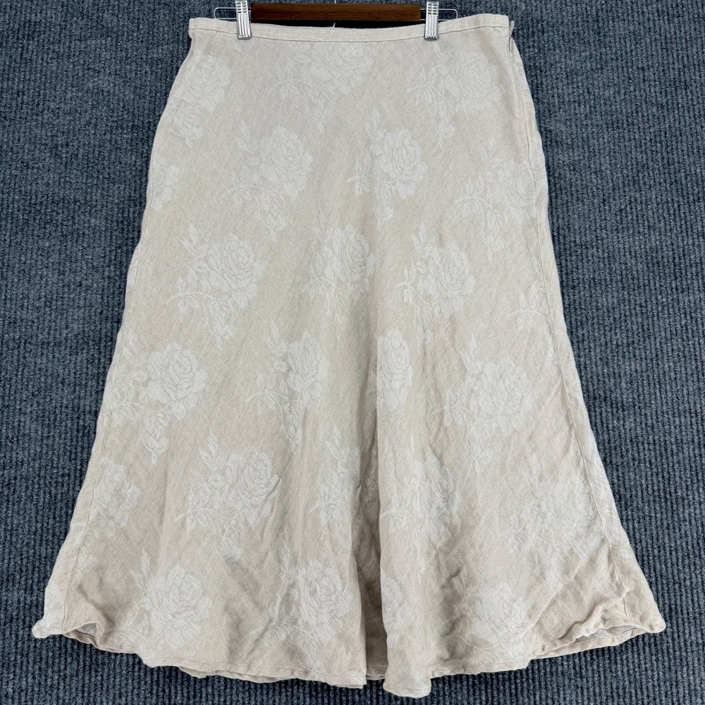 Vintage‎ Liz Claiborne Woman linen cottagecore prairie maxi skirt XL